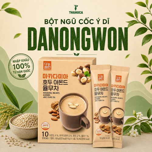 Danongwon Bột Ngũ Cốc Macca Ý Dĩ 10 Gói/18g – Bổ Sung Chất Xơ & Dinh Dưỡng