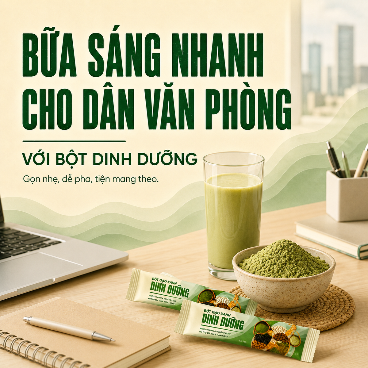 Bữa sáng nhanh cho dân văn phòng với bột dinh dưỡng