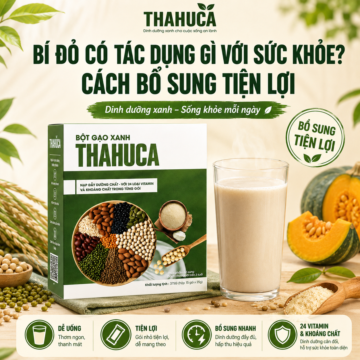 Bí đỏ có tác dụng gì với sức khỏe? Cách bổ sung tiện lợi