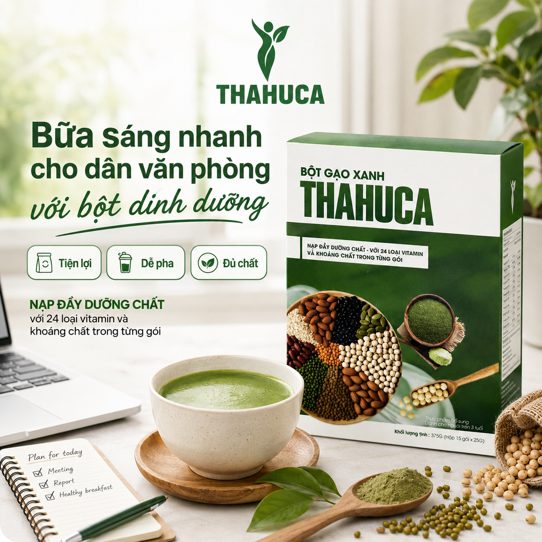 Bữa sáng nhanh cho dân văn phòng với bột dinh dưỡng