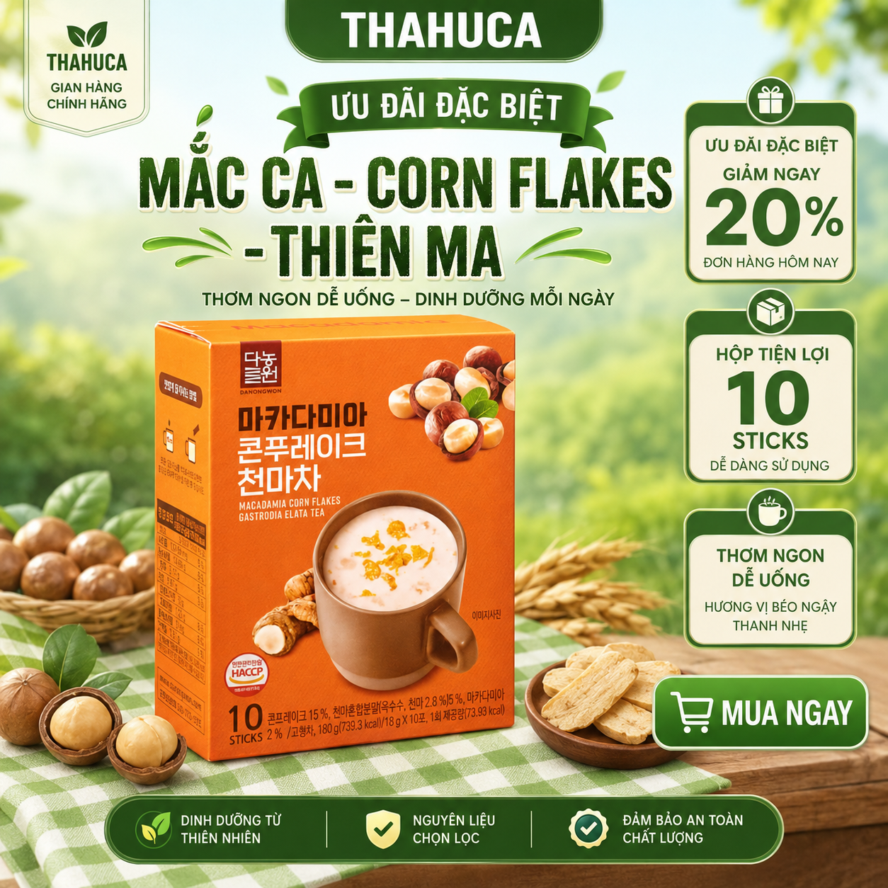 Bột Macca – Bắp ngô – Thiên ma Danongwon