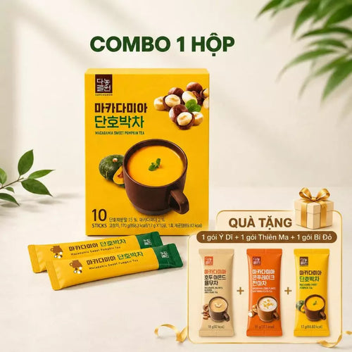 Danongwon Bột Ngũ Cốc Macca Bí Đỏ 10 Gói/17g – Bổ Sung Chất Xơ & Dinh Dưỡng