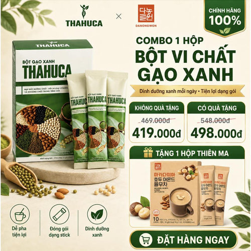 Thahuca Bột Vi Chất Gạo Xanh 15 Gói/25g – Nạp Dưỡng Chất Cấp Tốc