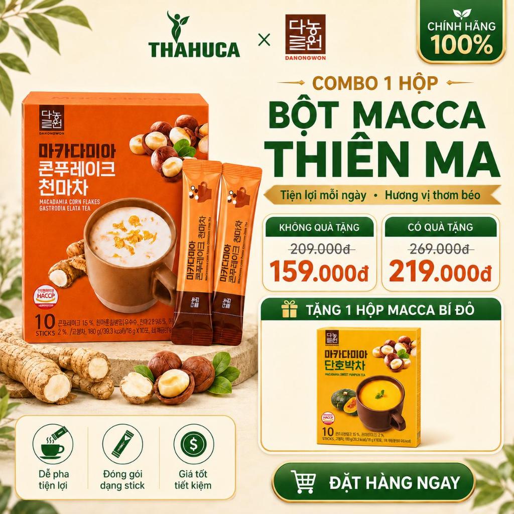 Danongwon Bột Ngũ Cốc Macca Thiên Ma 10 Gói/18g – Bổ Sung Dinh Dưỡng