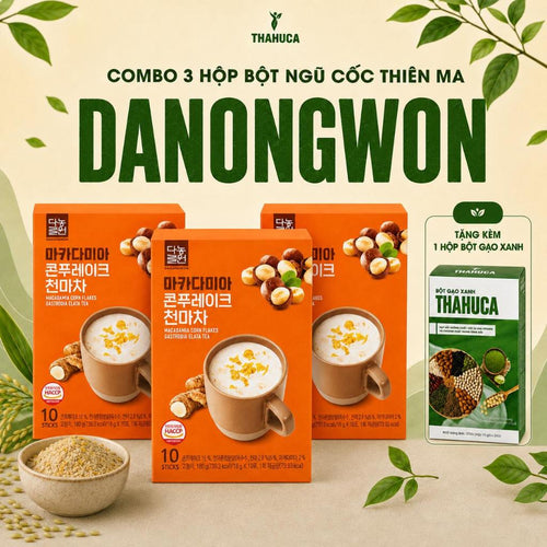 Danongwon 3 Hộp Bột Ngũ Cốc Macca Thiên Ma 10 Gói/18g – Bổ Sung Dinh Dưỡng